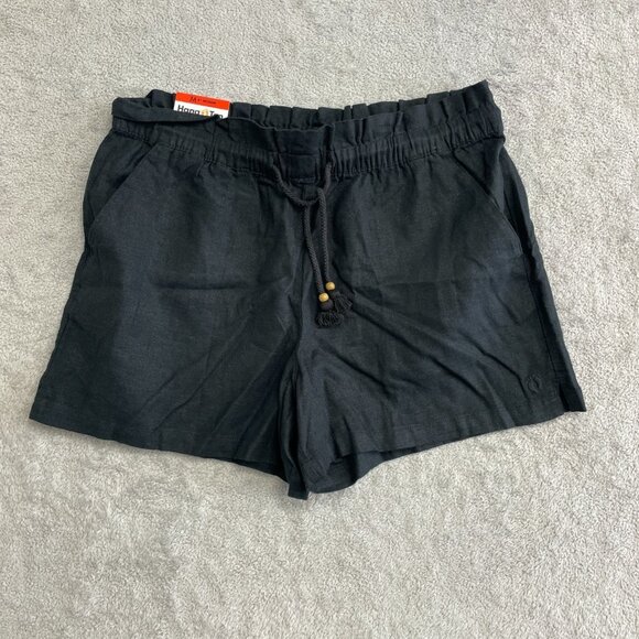 NEW Hang Ten Women's M Black Linen & Rayon Shorts - Picture 3 of 8